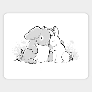 Bunny Cuddles Sticker